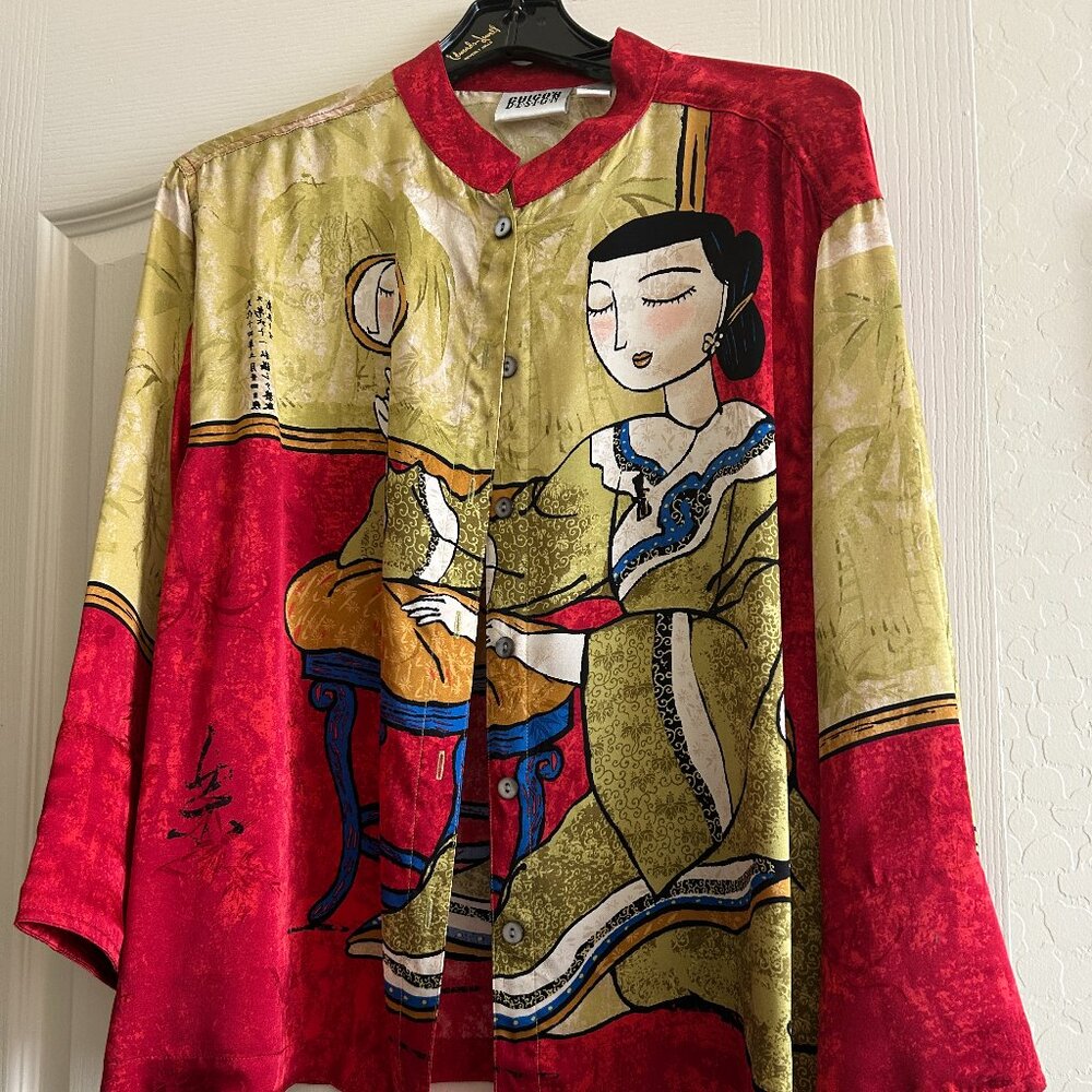 Chico's Design bright colored blouse